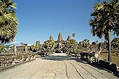 Angkor Wat temple, the raised causeway that leads to the temple. 